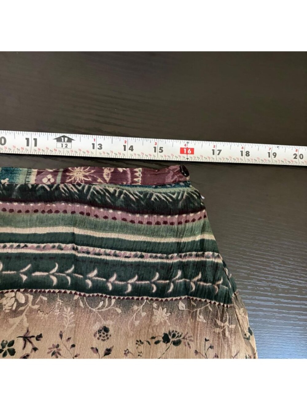 90s striped boho silk skirt - Picture 5 of 7